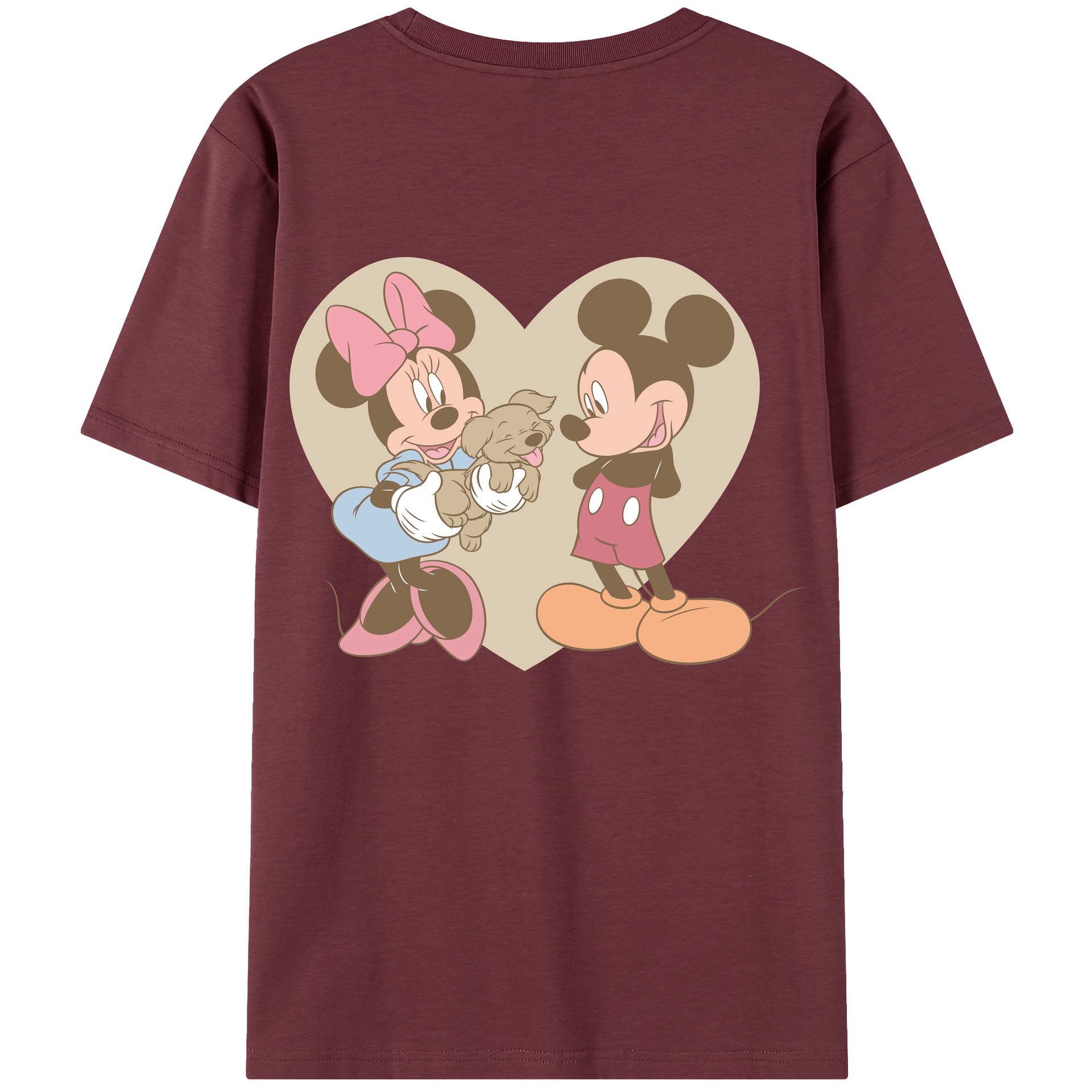 （画像用） ミッキーマウス Mickey Mouse 綿100％半袖Tシャツ（背面プリント）